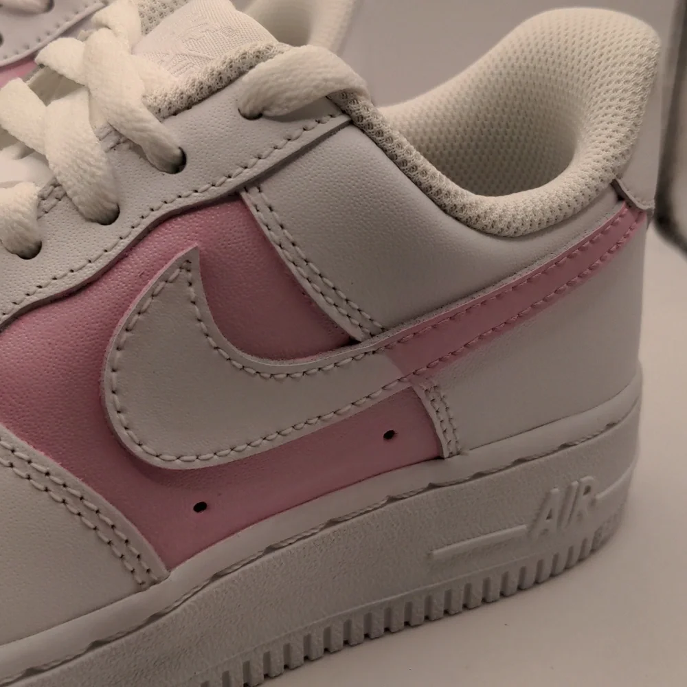 New Nike Air Force 1 Women's Custom Sneakers Pink/White Sz 5 - Picture 9 of 14